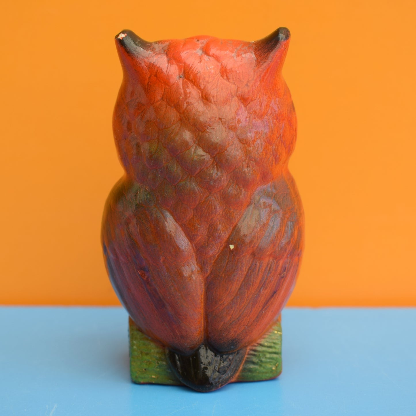 Vintage 1960s Chalkware Owl (Poss Carnival Prize)