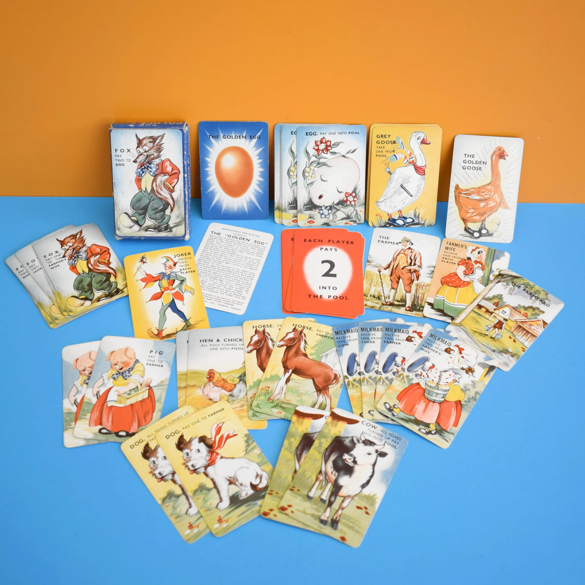 Vintage 1960s Golden Egg Card Game - Chad Valley by Vintage