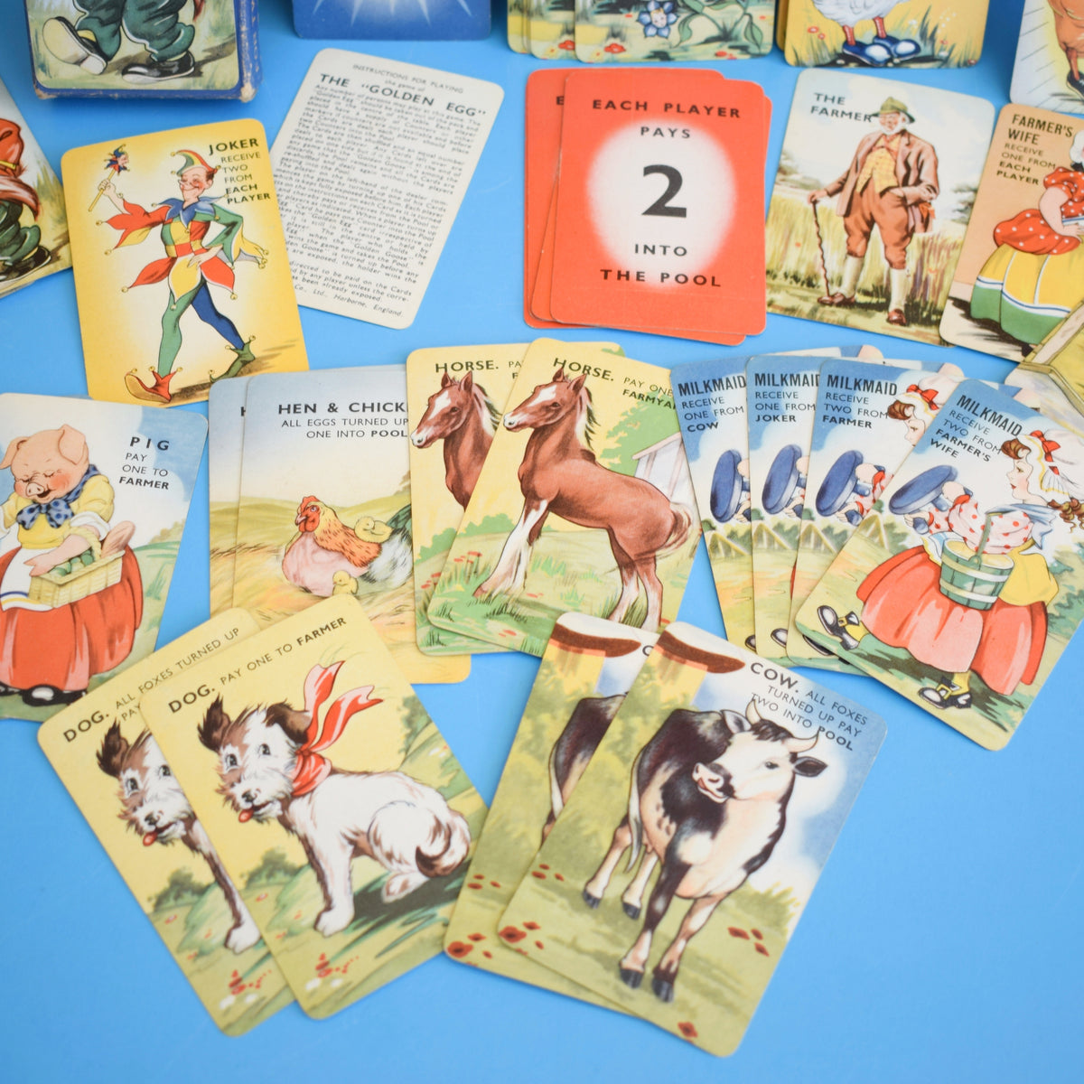 Vintage 1960s Golden Egg Card Game - Chad Valley by Vintage