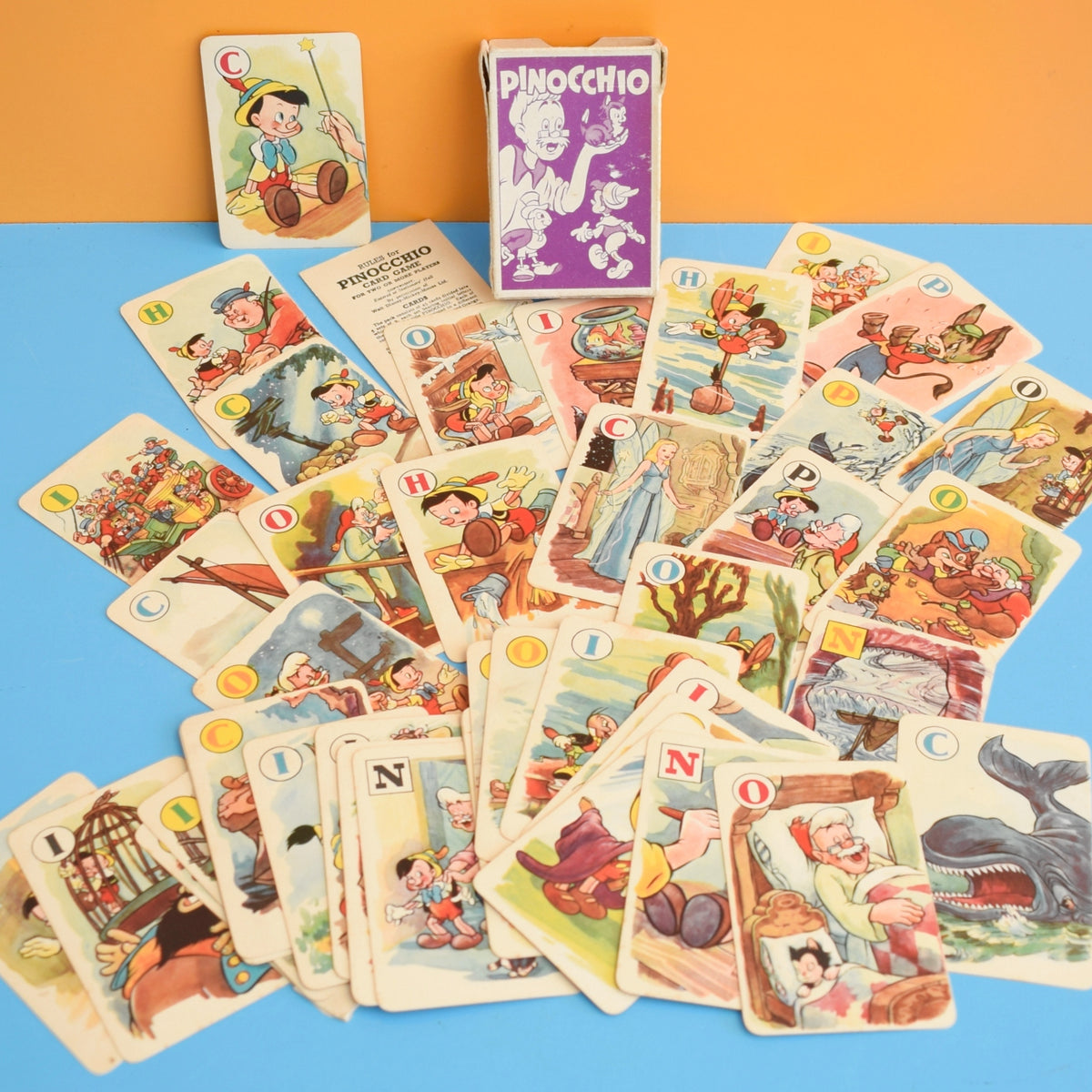 Vintage 1950s Pinocchio Card Game - Pepys Series by Vintage