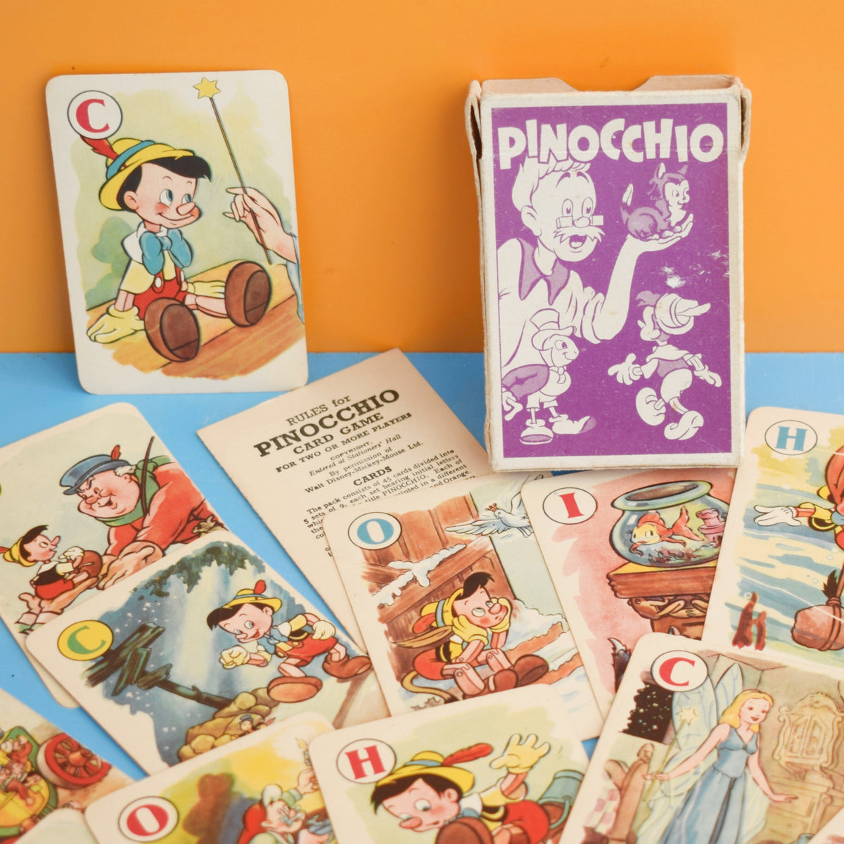 Vintage 1950s Pinocchio Card Game - Pepys Series by Vintage