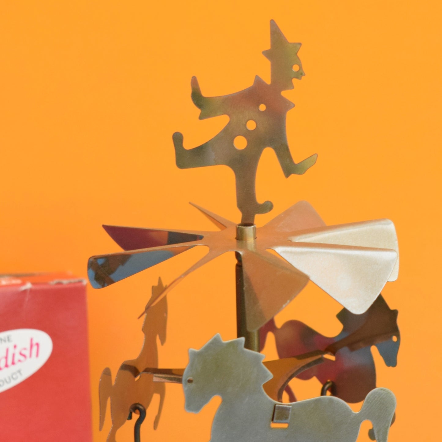 Vintage 1960s Swedish Angel / Clown / Prancing Horses Chimes & Candles - Boxed