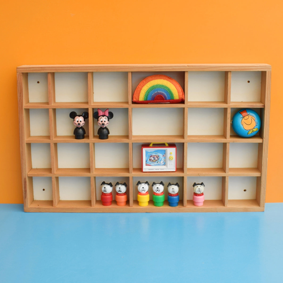Vintage 1990s Wooden Display Unit - Ikea - Mini Collections by Pineapple Retro