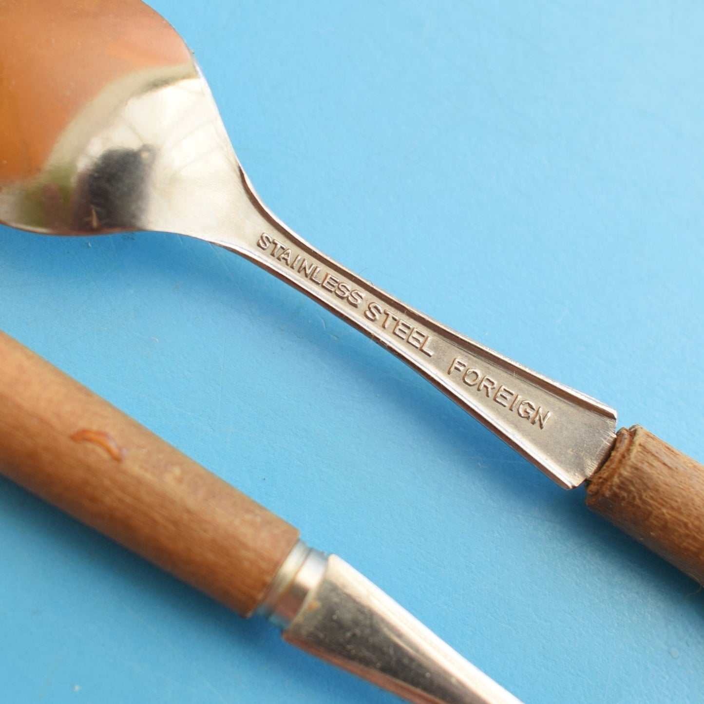 Vintage 1960s Teak Wood Coffee Spoons - Boxed
