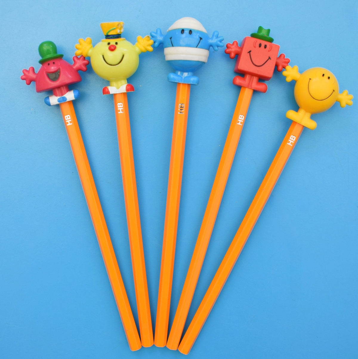 Vintage 1990s Collectable Mr Men - Pencil Toppers/ Pencils - KFC by Pineapple Retro