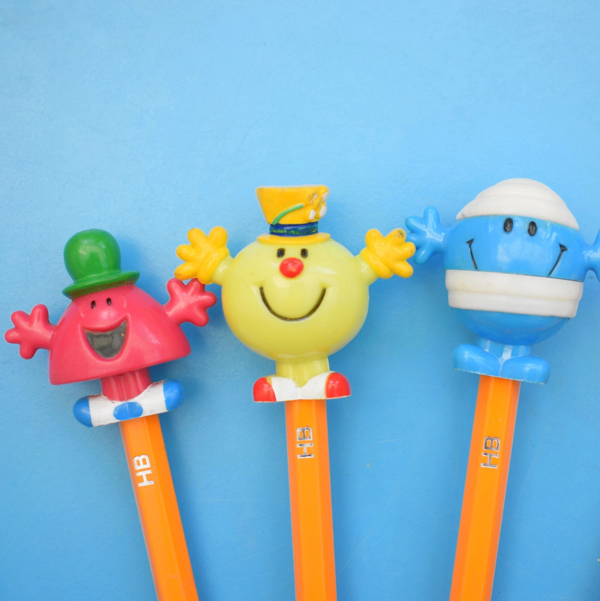 Vintage 1990s Collectable Mr Men - Pencil Toppers/ Pencils - KFC by Pineapple Retro