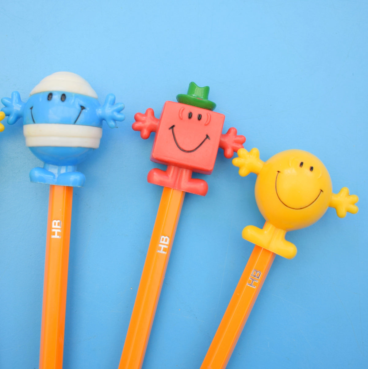 Vintage 1990s Collectable Mr Men - Pencil Toppers/ Pencils - KFC by Pineapple Retro