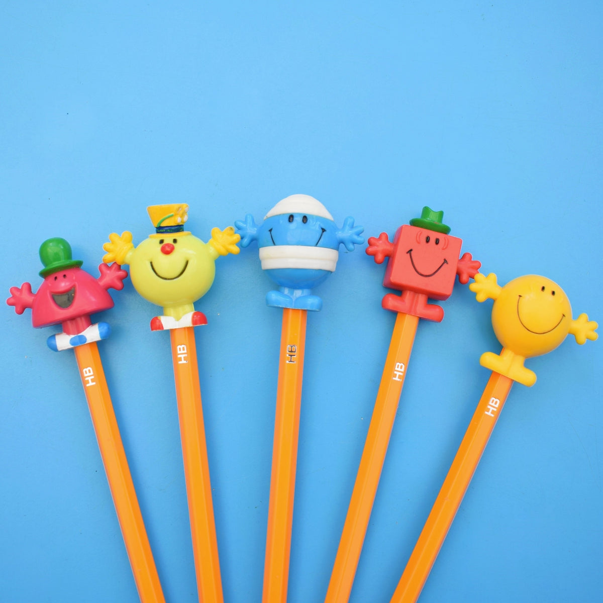 Vintage 1990s Collectable Mr Men - Pencil Toppers/ Pencils - KFC by Pineapple Retro