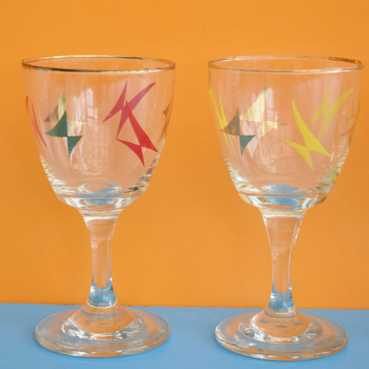 Vintage 1950s Atomic Drinking Glasses 4