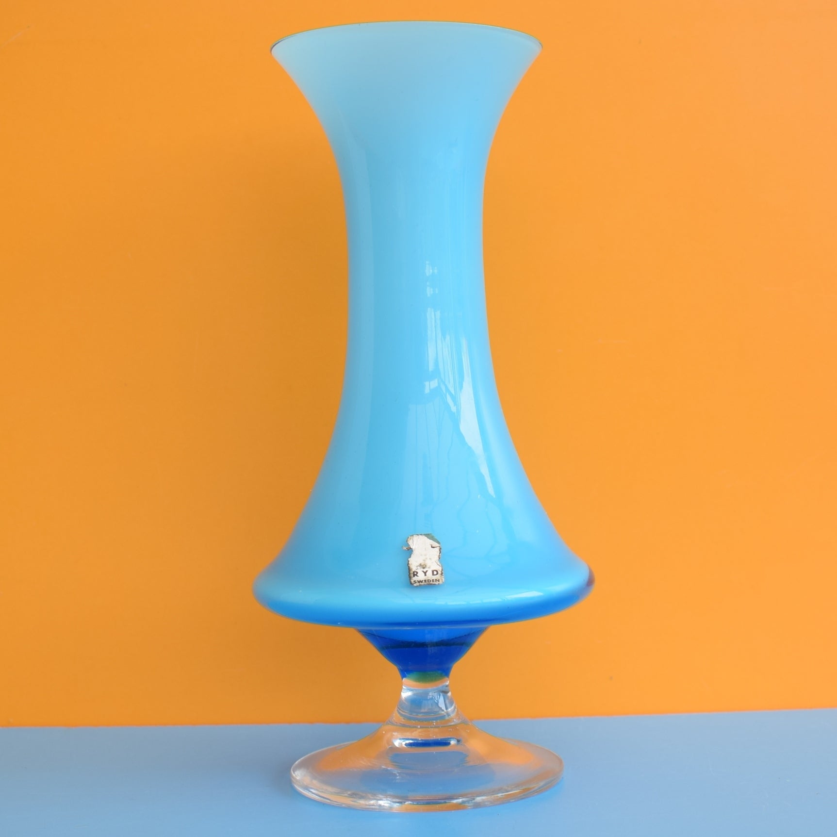 Vintage 1960s Cased Glass Vase - RYD Sweden by Pineapple Retro