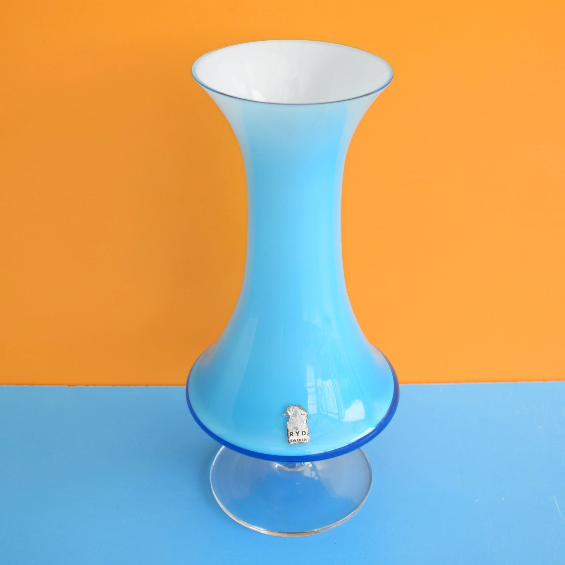 Vintage 1960s Cased Glass Vase - RYD Sweden by Pineapple Retro