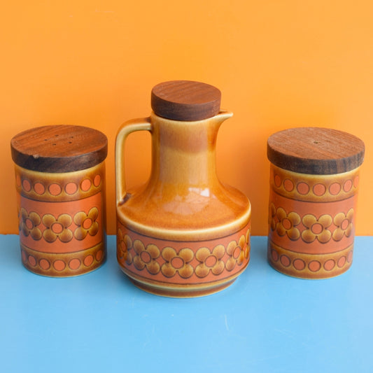 Vintage 1970s Hornsea Saffron Cruet