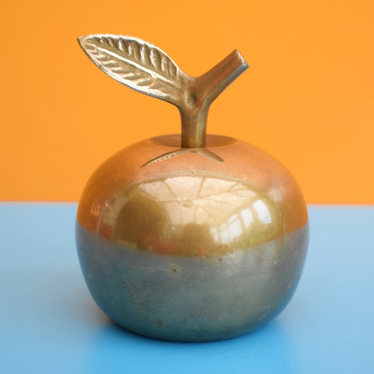 Vintage 1970s Small Brass Bell - Apple