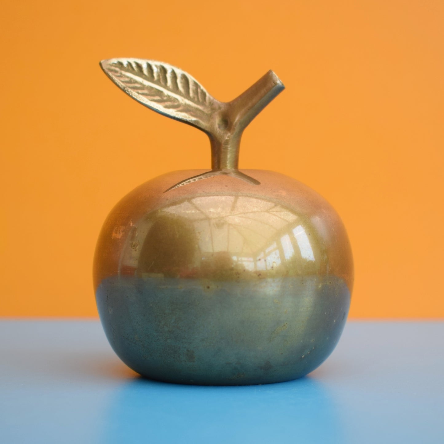 Vintage 1970s Small Brass Bell - Apple