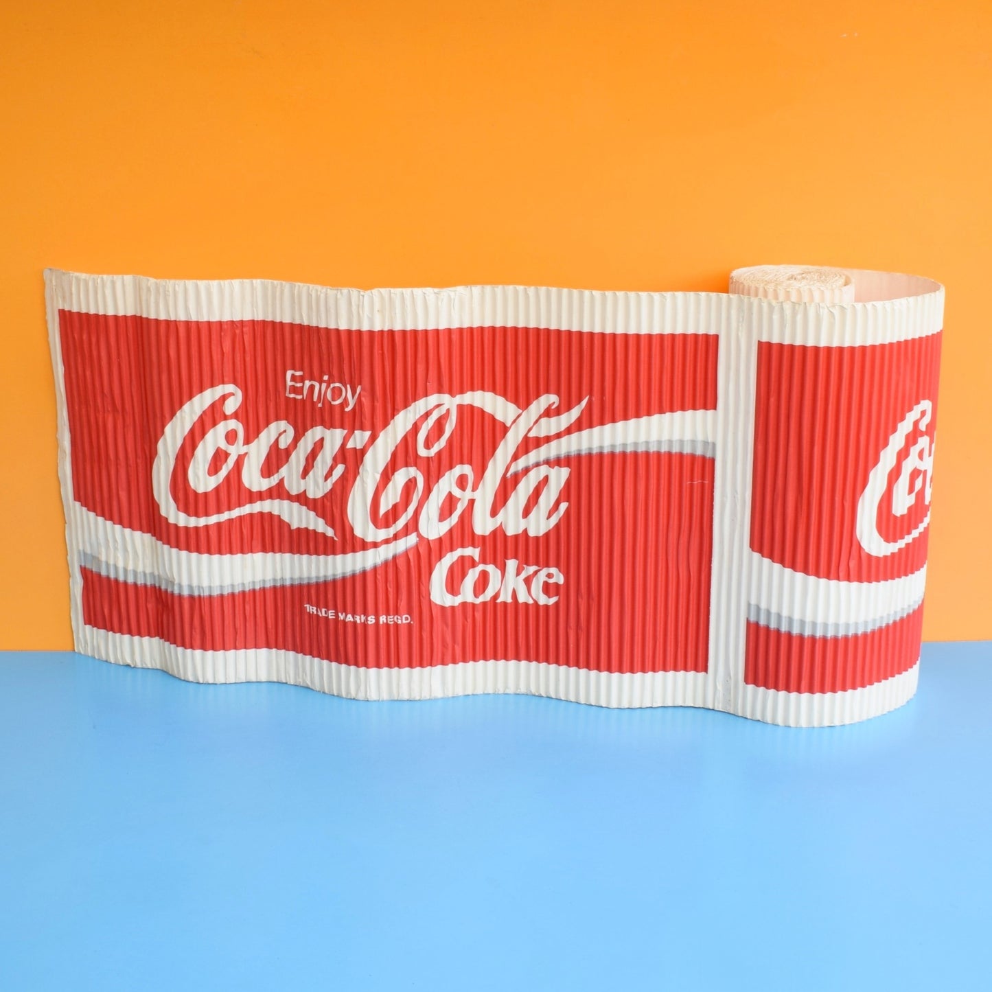 Vintage 1980s Paper Shelf Wrap / Bar Roll - Coke / Coca Cola