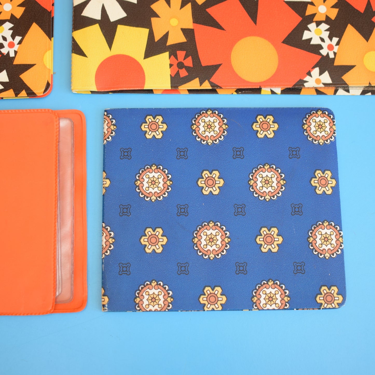 Vintage 1960s Flower Power Mini Photo Albums- Wedding, Birthday, Baby - Orange & Brown