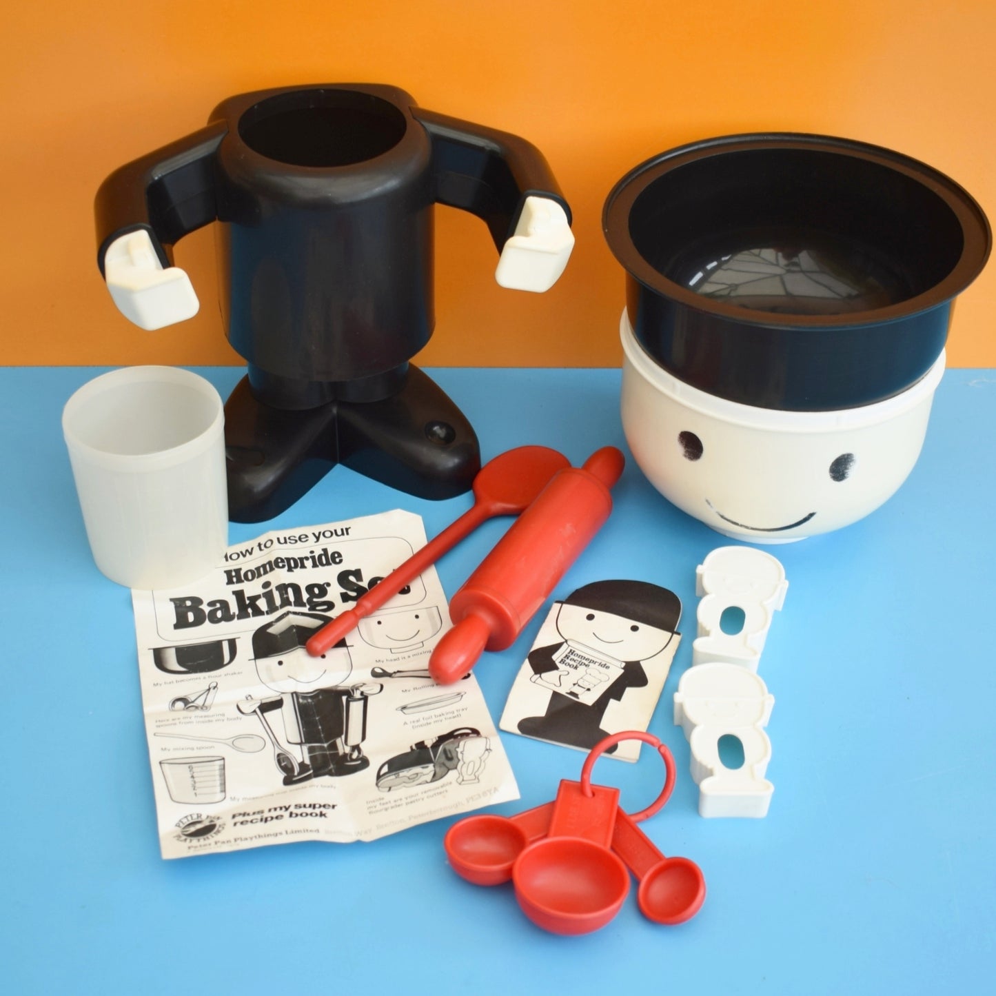 Vintage 1970s Plastic Spillers Fred Figure / Baking Set & Paperwork