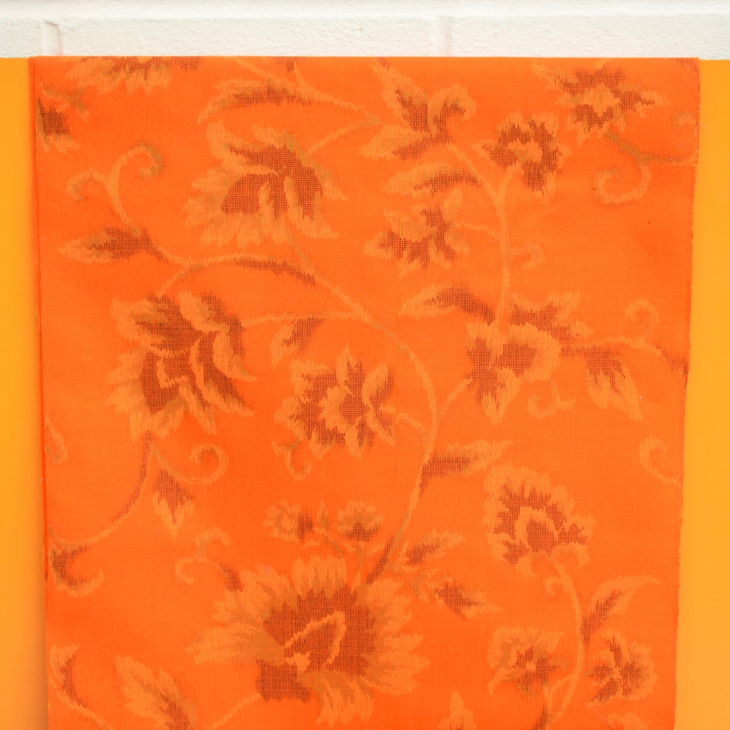 Vintage 1960s Japanese Kimono Fabric Bolt - Orange by Pineapple Retro