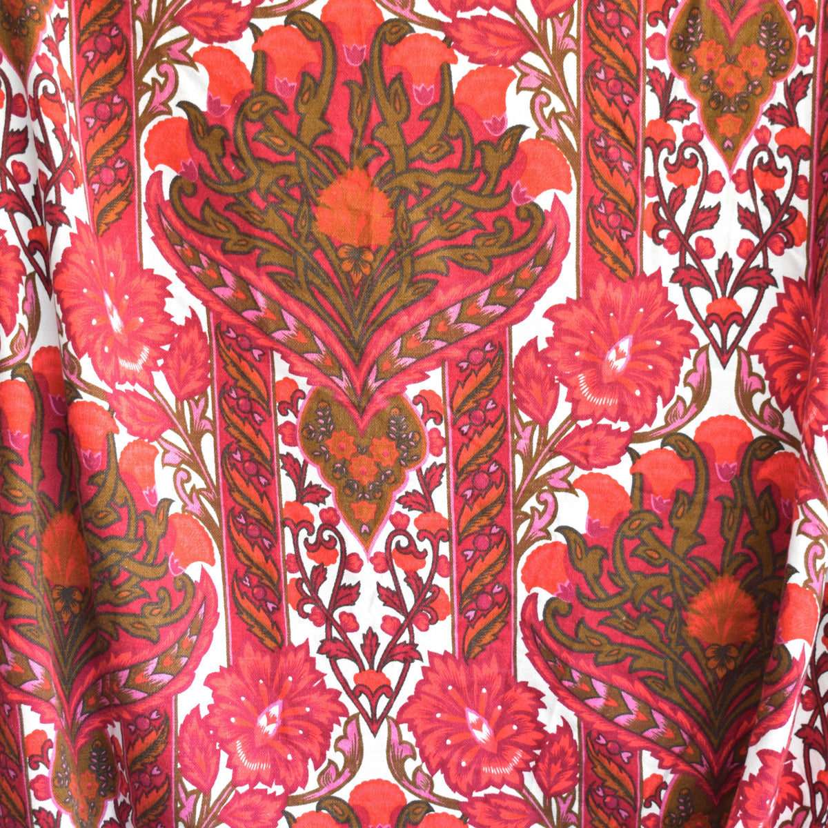 Vintage 1960s Single Bed Cover - Raspberry Pink / Red by Vintage