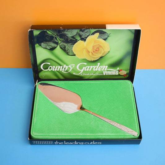 Vintage 1960s Viners Country Garden Cutlery - Cake Slice -Boxed by Vintage
