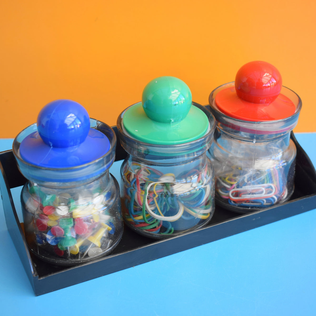 Vintage 1970s Plastic Containers & Shelf by Pineapple Retro