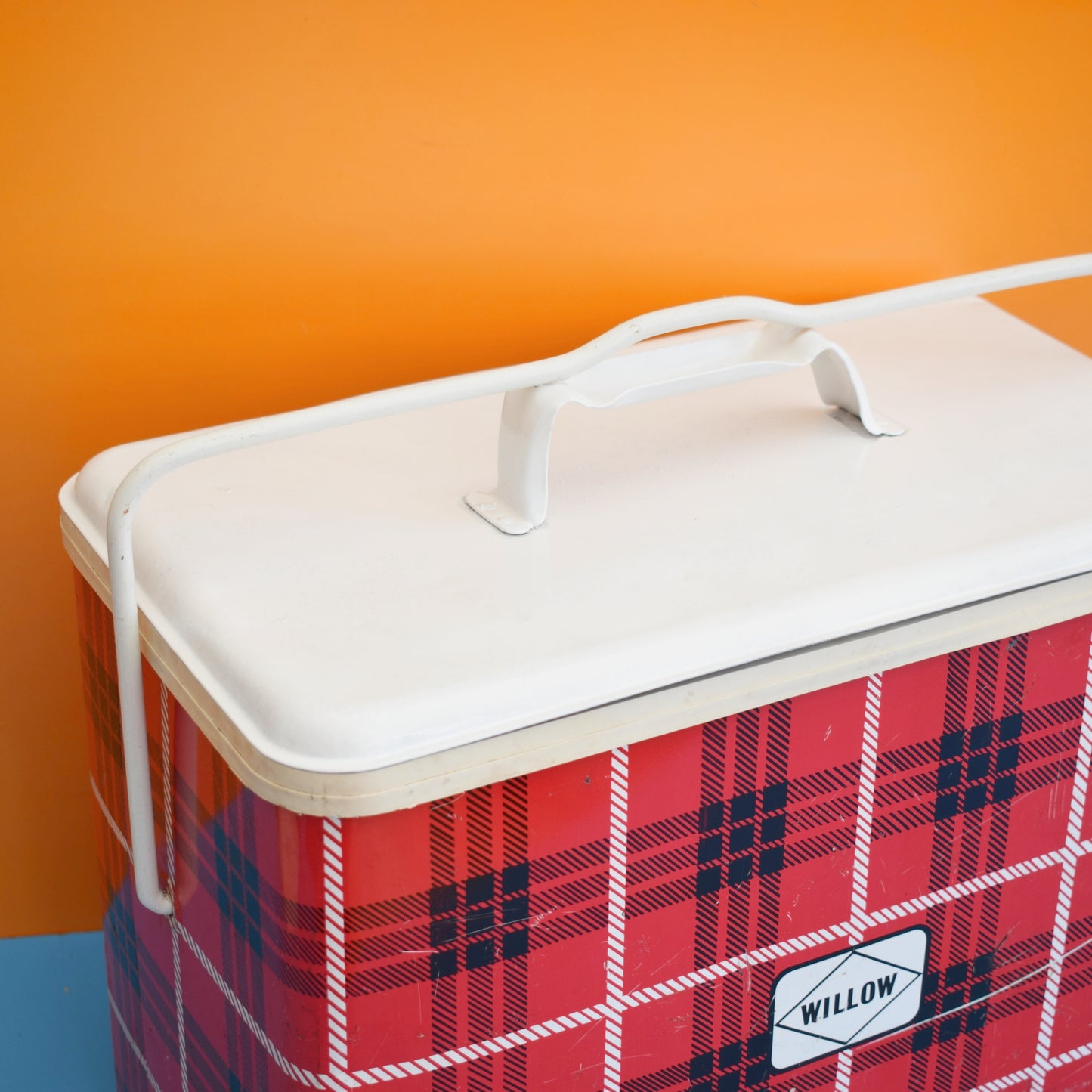 Vintage 1970s Cool Box - Australian - Willow - Red Plaid by Vintage