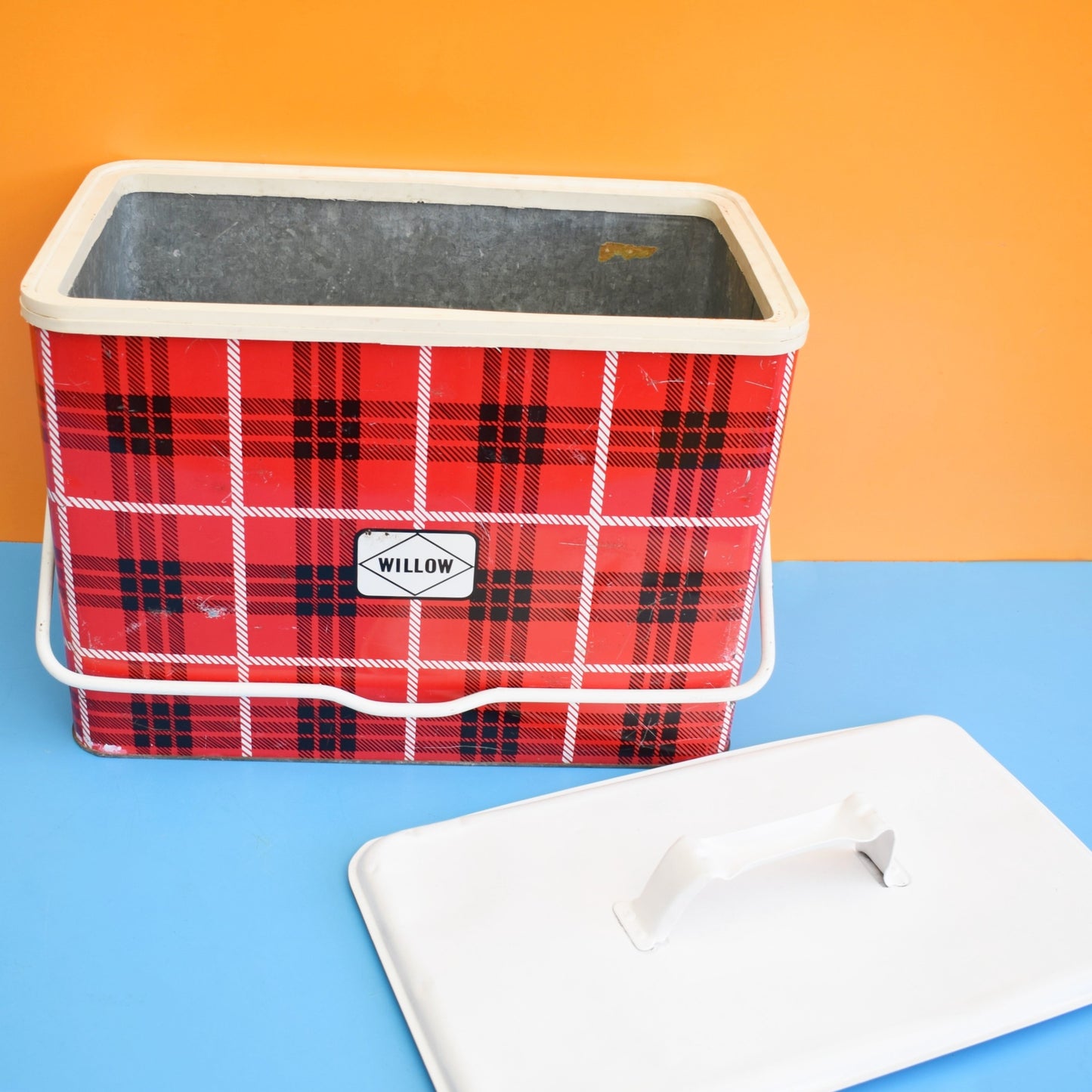 Vintage 1970s Cool Box - Australian - Willow - Red Plaid by Vintage