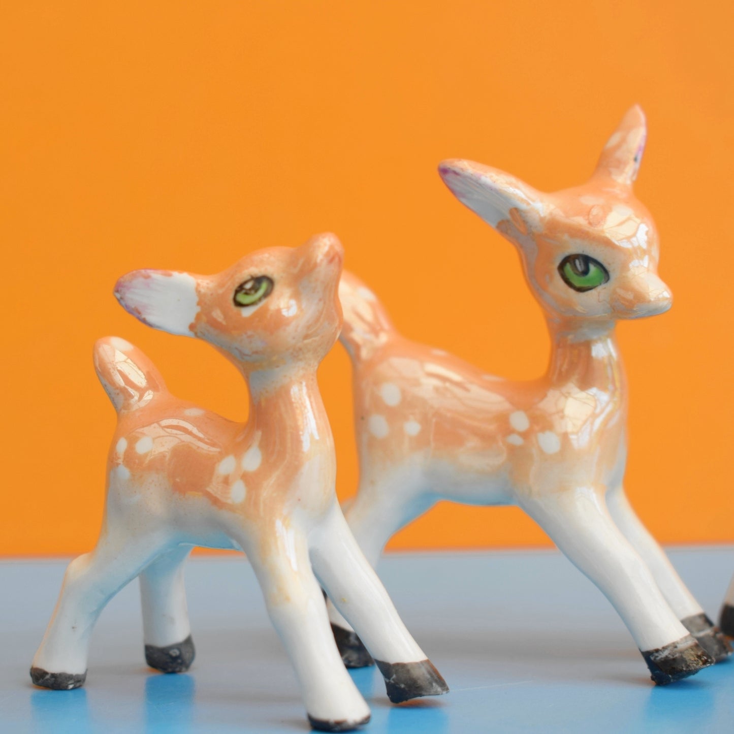 Vintage 1950s Kitsch Ceramic Bambi Deer Family x3