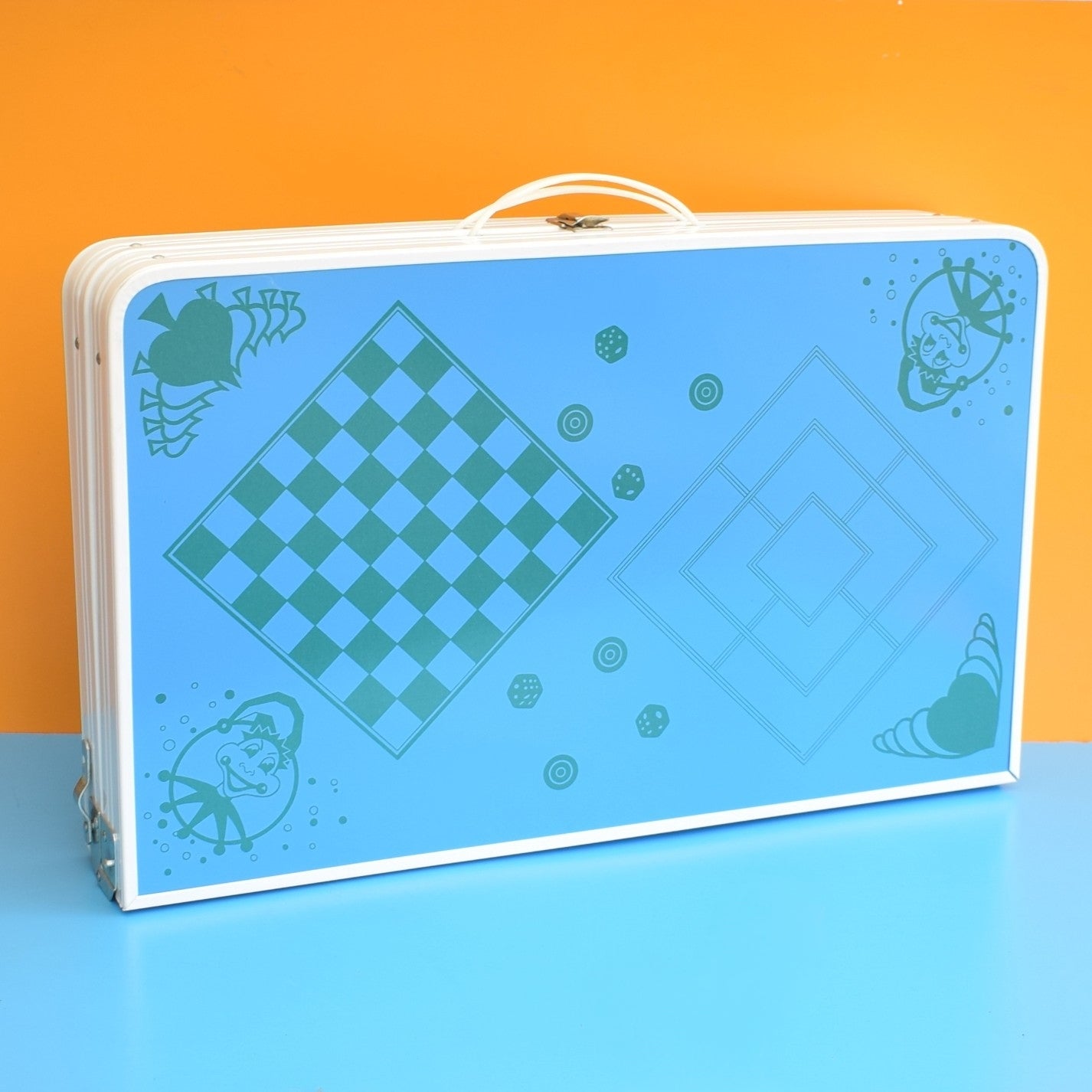 Vintage 1970s Folding Picnic / Games Table & Stools - Boxed