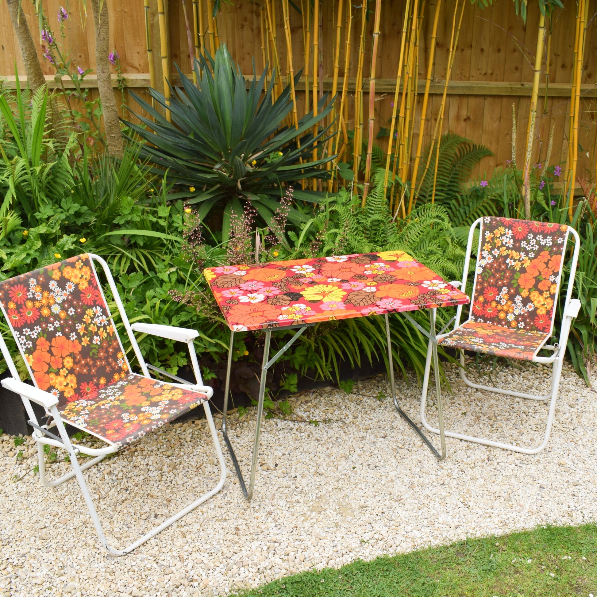 Mid Century Old Fashioned Deck Chairs Retro Camp Chairs Vintage