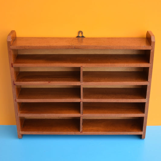Vintage 1970s Wooden Shelving Unit - Collection Display