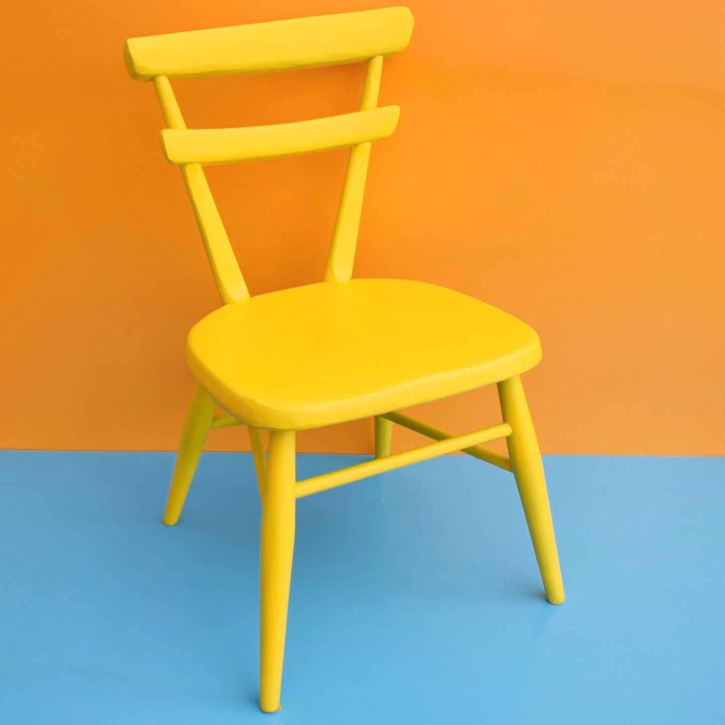 Vintage 1960s Ercol Stacking Childs Chair - Yellow by Pineapple Retro