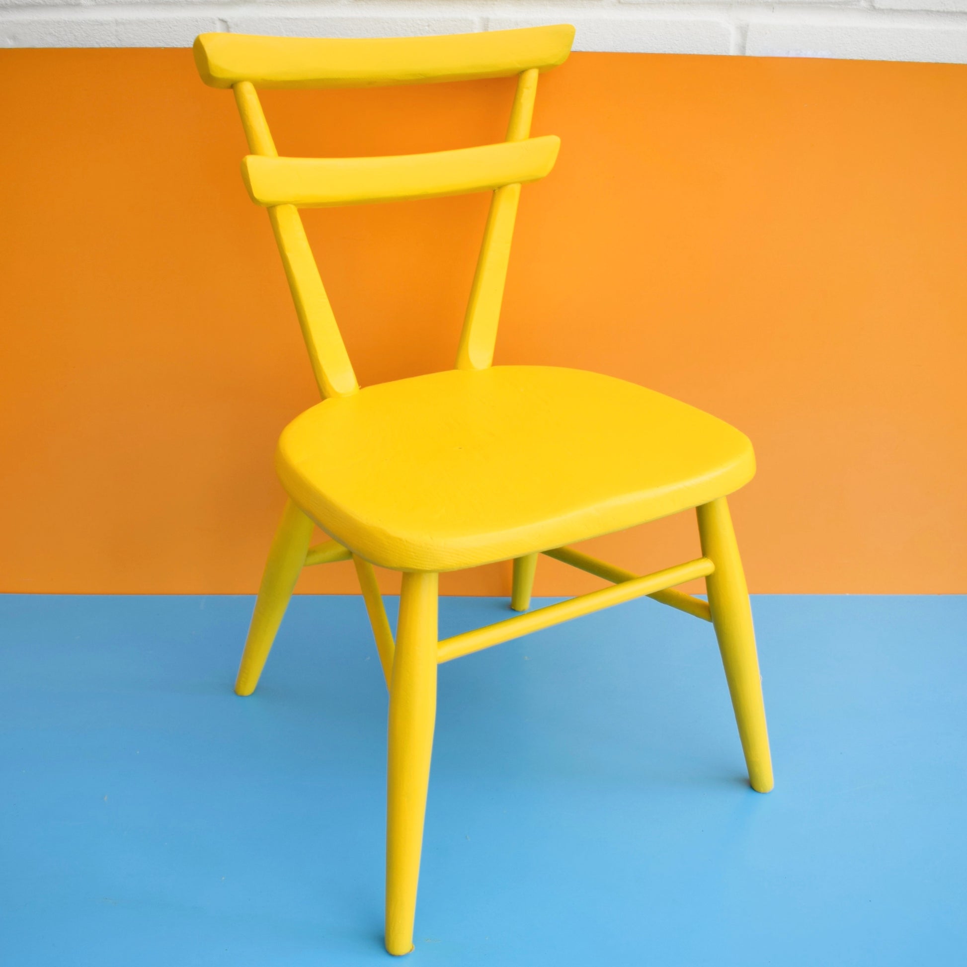 Vintage 1960s Ercol Stacking Childs Chair - Yellow by Pineapple Retro