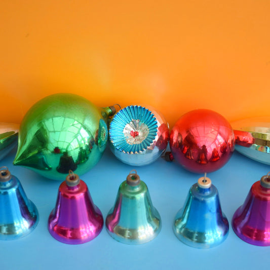 Vintage 1970s Plastic Christmas Shaped Decorations - Mixed x11 by Pineapple Retro