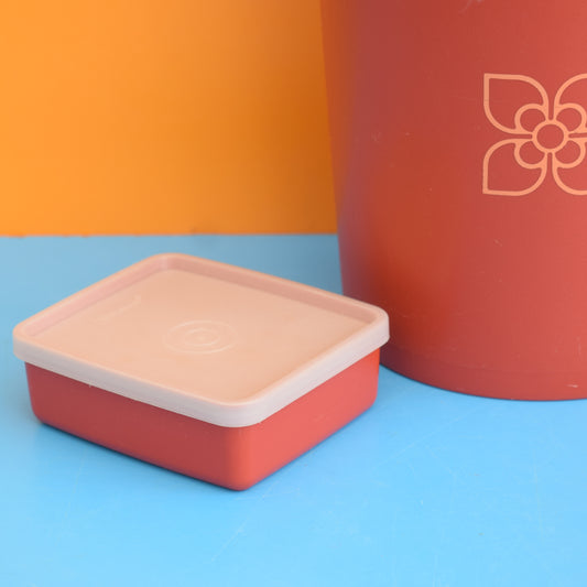 Vintage 1970s Tupperware Containers - Red