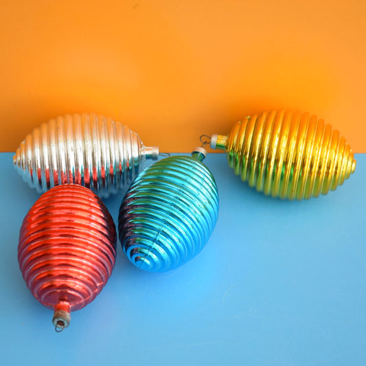 Vintage 1970s Plastic Christmas Shaped Decorations - X4 by Pineapple Retro
