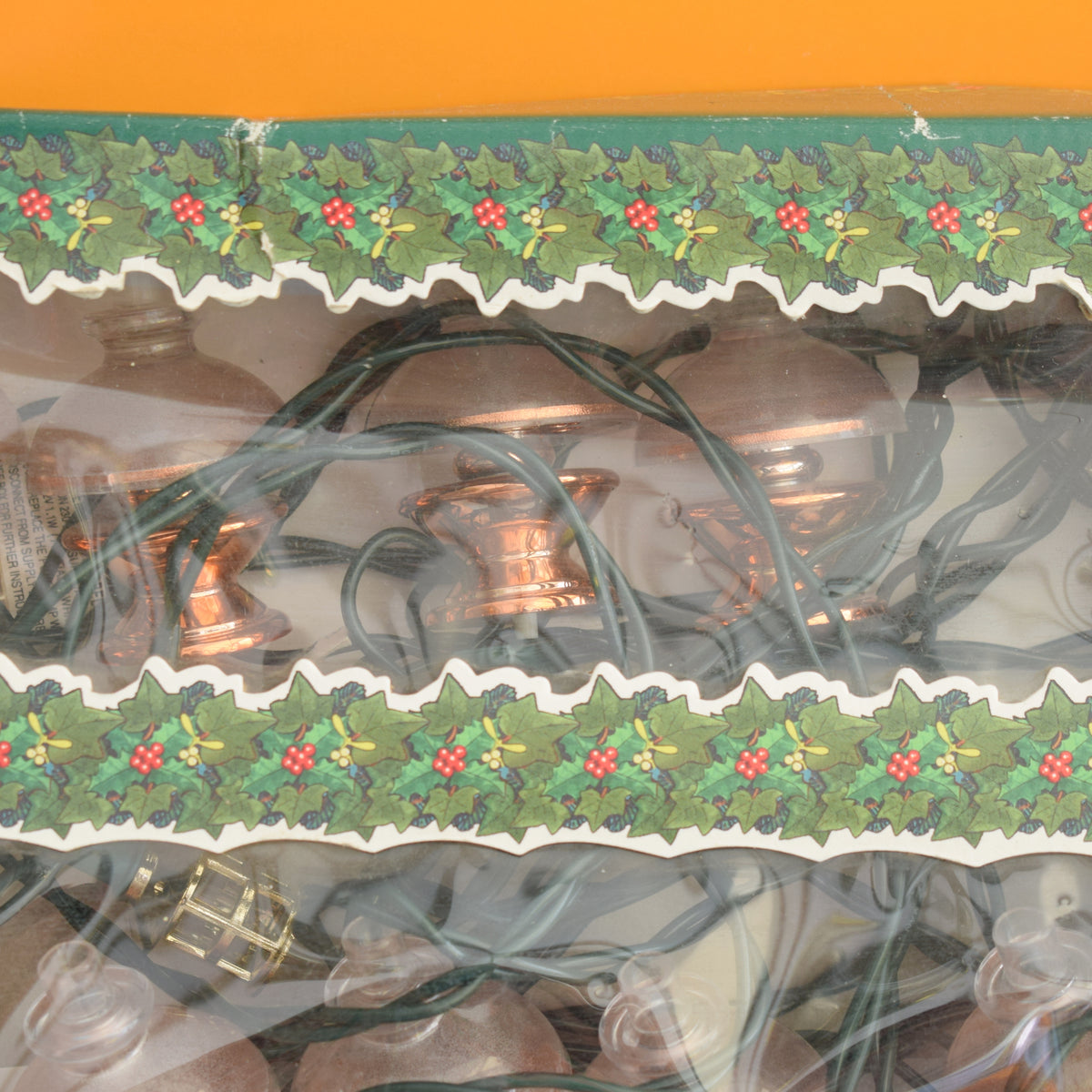 Vintage 1990s Indoor Copperfields Oil Lamp Style String Lights - Noma by Pineapple Retro