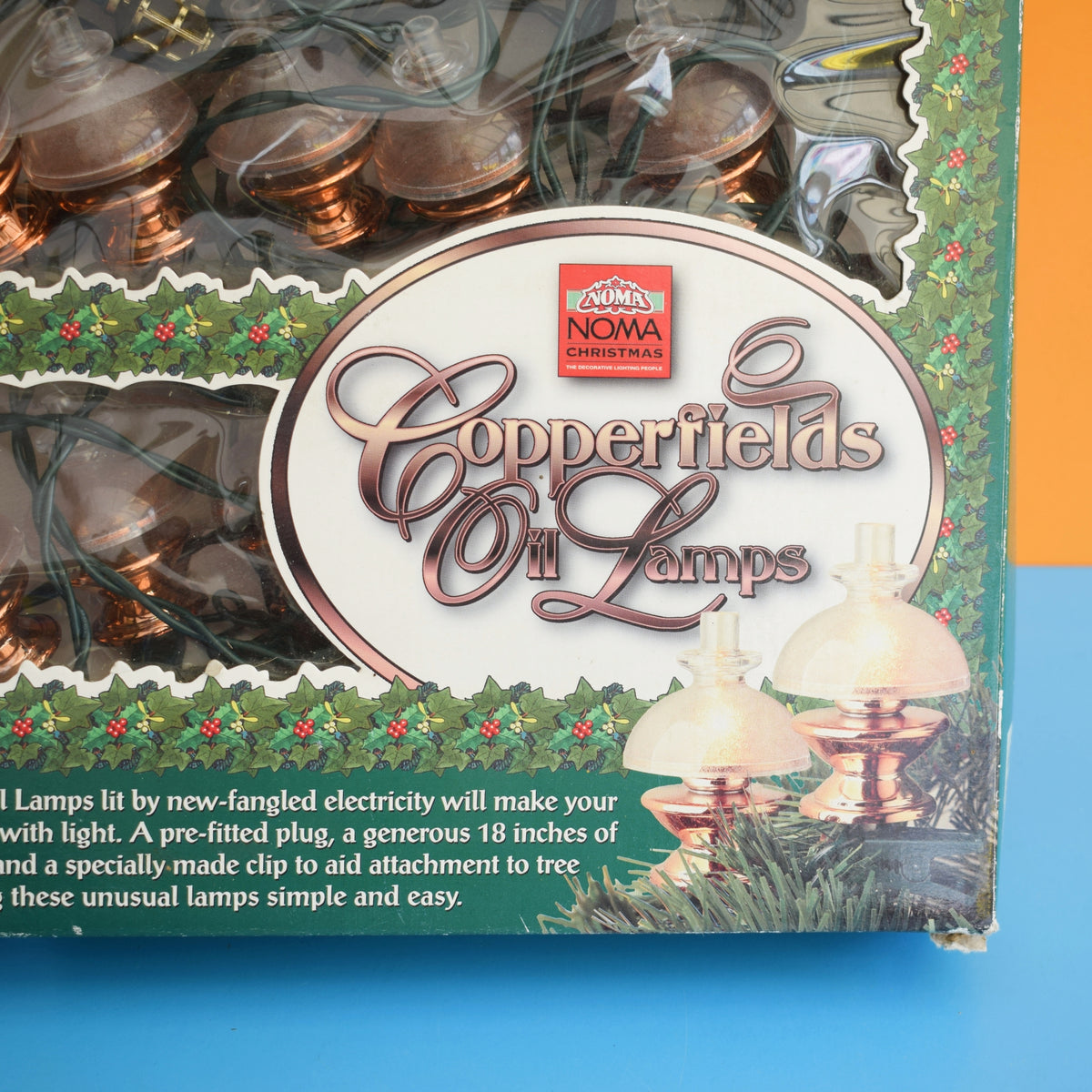 Vintage 1990s Indoor Copperfields Oil Lamp Style String Lights - Noma by Pineapple Retro