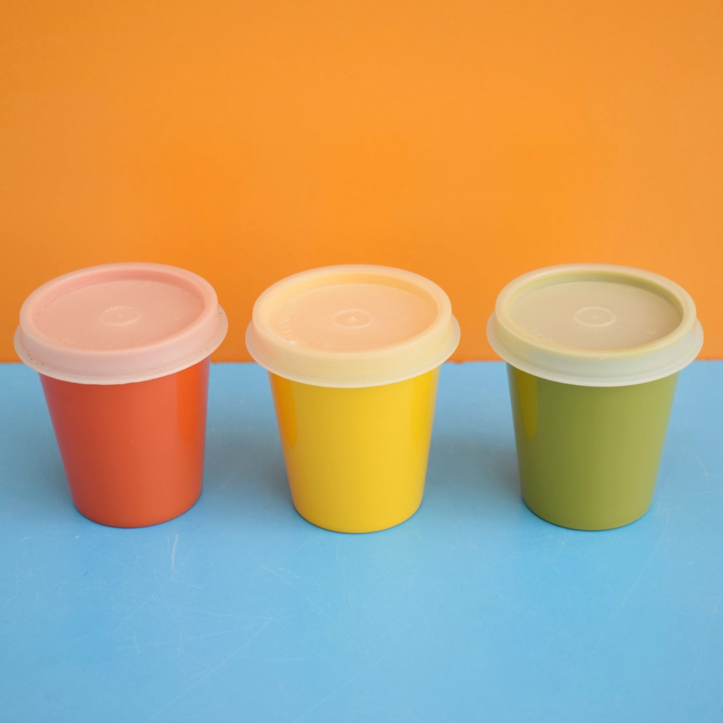 Vintage 1970s Tupperware Pots x4 / Egg Cups
