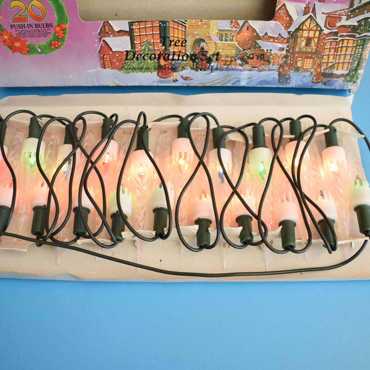 Vintage 1980s Christmas Lights - Icicles - Boxed by Pineapple Retro