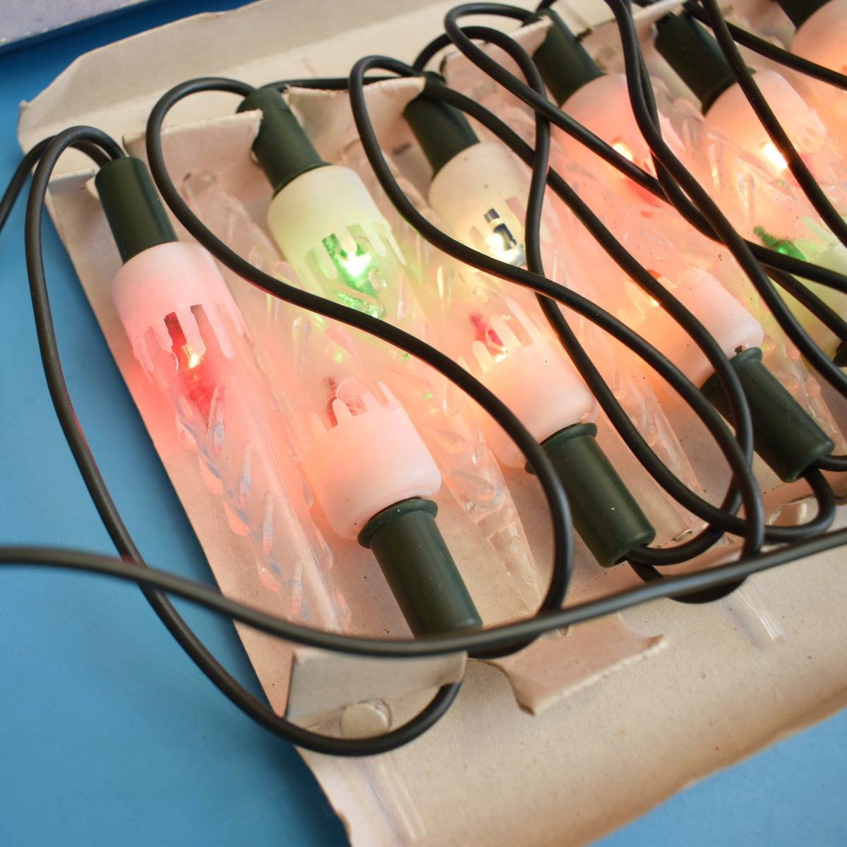 Vintage 1980s Christmas Lights - Icicles - Boxed by Pineapple Retro