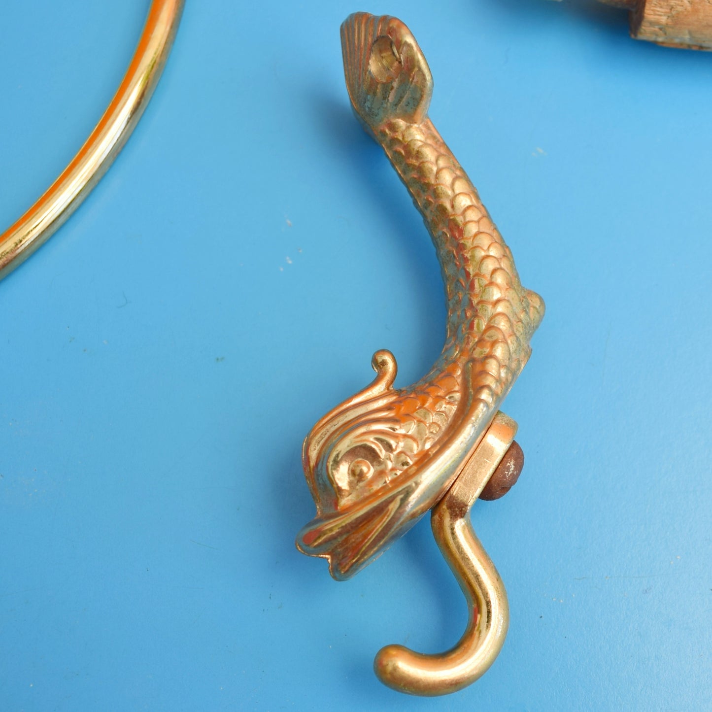 Vintage 1970s Lan Bar Gold Dolphin Bathroom Accessories- Individually Priced