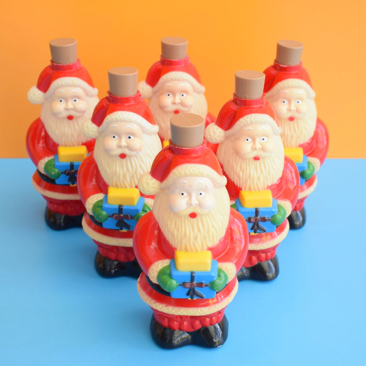 Vintage 1980s Little Christmas Santa & Snowman Lights by Pineapple Retro