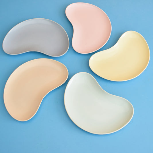 Vintage 1960s Ceramic Kidney Dishes - Branksome China