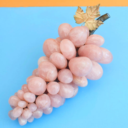 Vintage 1960s Bunch Of Grapes - Rose Quartz - Pink