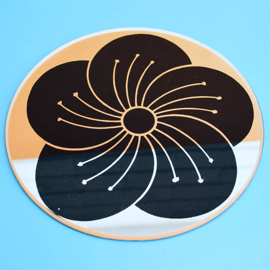 Vintage 1960s Mirrored Flower Power/ Op Art Placemats x4