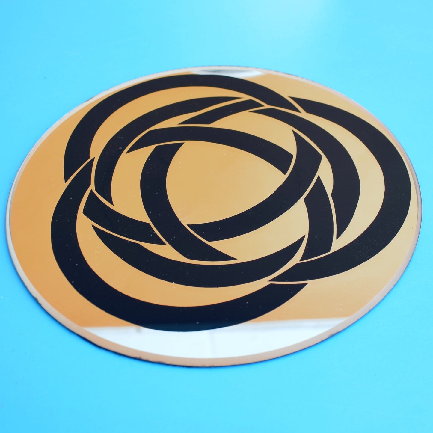 Vintage 1960s Mirrored Flower Power/ Op Art Placemats x4