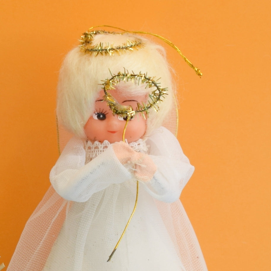 Vintage 1960s Kitsch Angel / Fairy Figures - Tinsel & Glitter / Feathers by Vintage