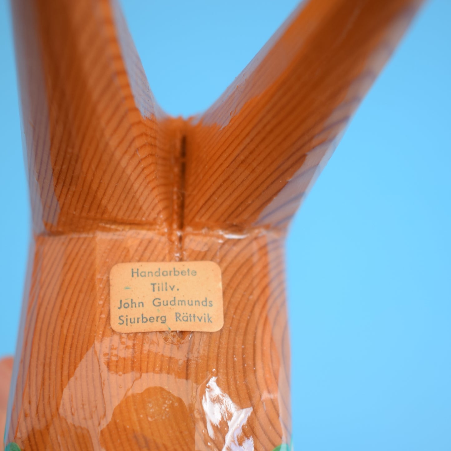 Vintage 1970s Medium Dala Wooden Horse - Sweden - Natural