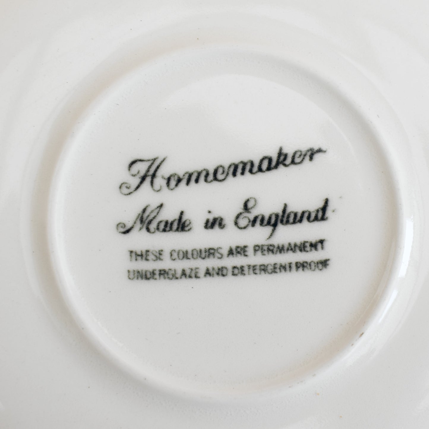 Vintage 1950s Ridgway Homemaker Cups & Saucers - Monochrome x4 by Vintage
